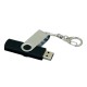 Флешка с  поворотным механизмом, c дополнительным разъемом Micro USB, 64 Гб, черный