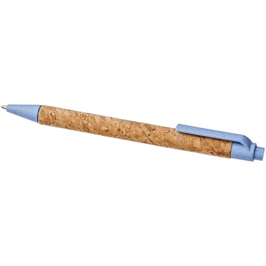 Шариковая ручка Midar из пробки и пшеничной соломы, cиний