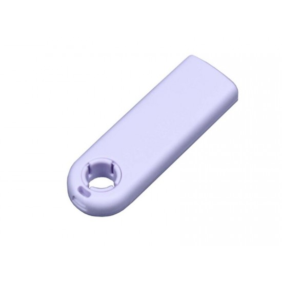 USB-флешка промо на 8 Гб прямоугольной формы, выдвижной механизм, белый