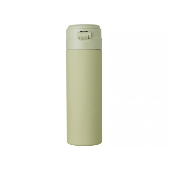 Вакуумная термокружка Waterline c кнопкой Guard, 400 мл, тубус, оливковый