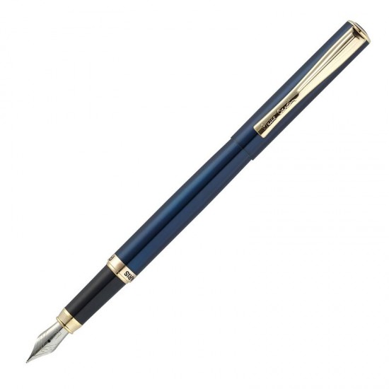 Ручка перьевая Pierre Cardin коллекция ЭКОНОМ | ECON, цвет - синий металлик. Упаковка Е