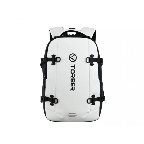 Рюкзак спортивный TORBER Xtreme 18, белый/чёрный, 31 х 12 х 46 см, 17л