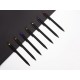 Ручка металлическая шариковая Taper Metal софт-тач с цветным зеркальным слоем, черный с серебристым