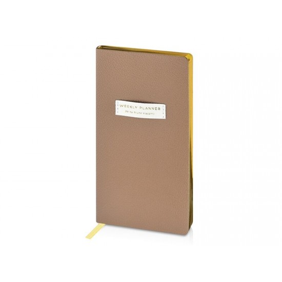 Еженедельник недатированный А6 Total beige с нашивкой, бежевый