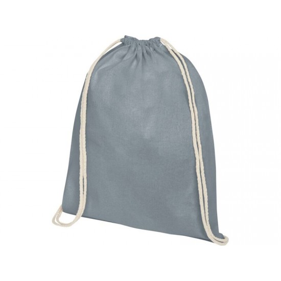 Рюкзак со шнурком Tenes из хлопка плотностью 140 г/м², серый