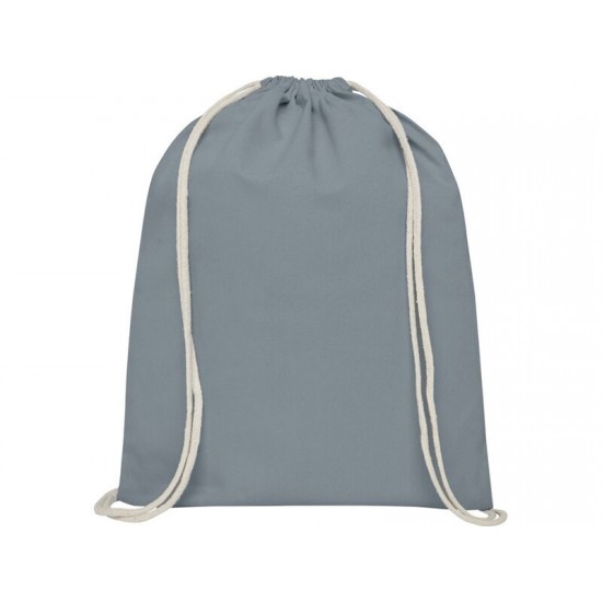 Рюкзак со шнурком Tenes из хлопка плотностью 140 г/м², серый