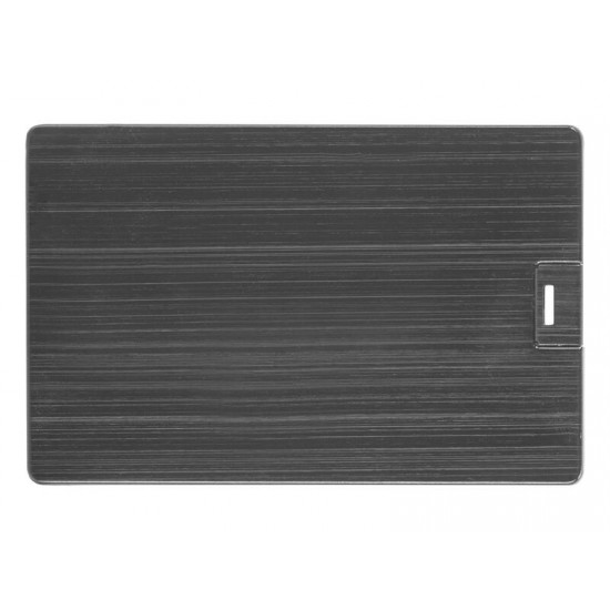 Флеш-карта USB 2.0 16 Gb в виде металлической карты Card Metal, темно-серый