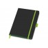 Блокнот ColorNote Black, твердая обложка A5, 80 листов, черный с зеленым яблоком