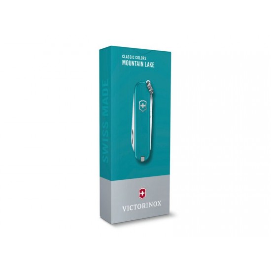 Нож-брелок VICTORINOX Classic SD Colors Mountain Lake, 58 мм, 7 функций, тёмно-бирюзовый