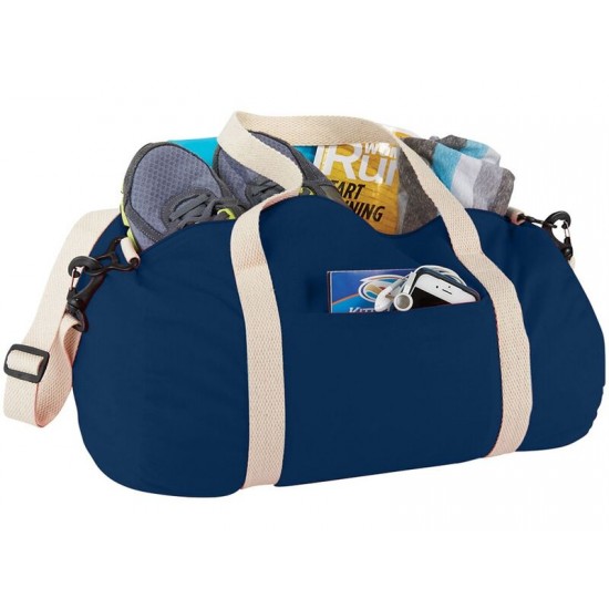 Хлопковая сумка Barrel Duffel, темно-синий/бежевый