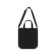 Сумка Helfer из хлопка на кнопке с регулирующейся лямкой, черный