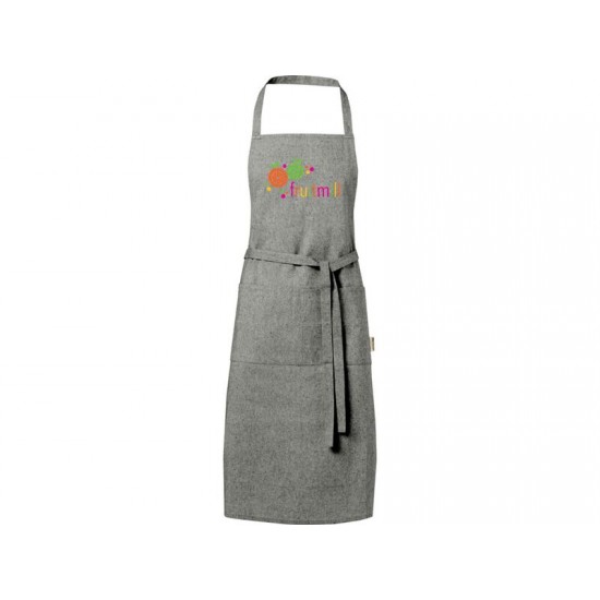 Pheebs 200 g/m² recycled cotton apron, черный