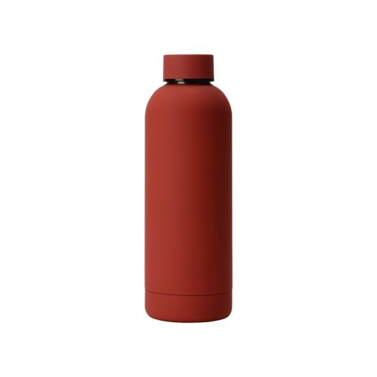 Вакуумная термобутылка Cask Waterline, soft touch, 500 мл, красный (P)