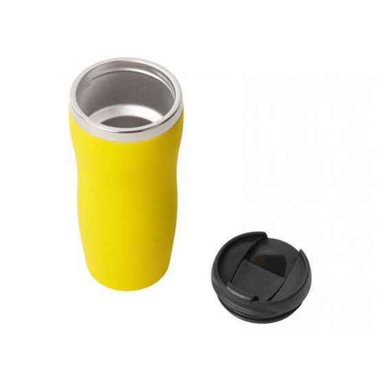 Термокружка Double wall mug C1, soft touch, 350 мл, желтый
