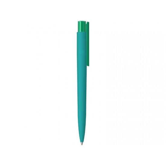 Шариковая ручка RECYCLED PET PEN PRO K transparent GUM soft-touch, бирюзовый