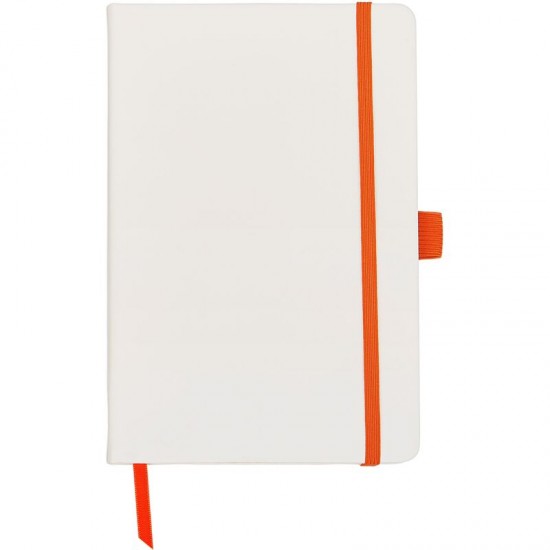 Блокнот ColorNote White, твердая обложка A5, 80 листов, белый и оранжевый