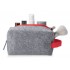 Косметичка из РПЕТ фетра с ручкой Felt, серый с красным