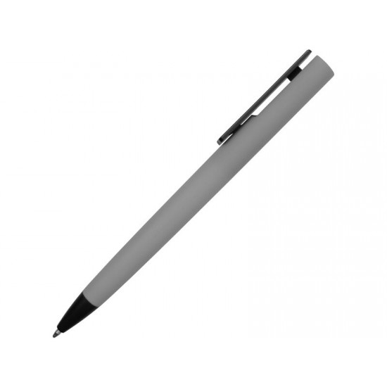 Ручка пластиковая soft-touch шариковая Taper, серый/черный