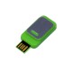USB-флешка промо на 32 Гб прямоугольной формы, выдвижной механизм, зеленый