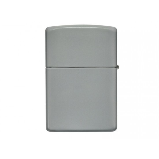 Зажигалка ZIPPO Classic с покрытием Flat Grey, латунь/сталь, серая, глянцевая, 38x13x57 мм