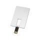 Флеш-карта USB 2.0 16 Gb в виде металлической карты Card Metal, серебристый