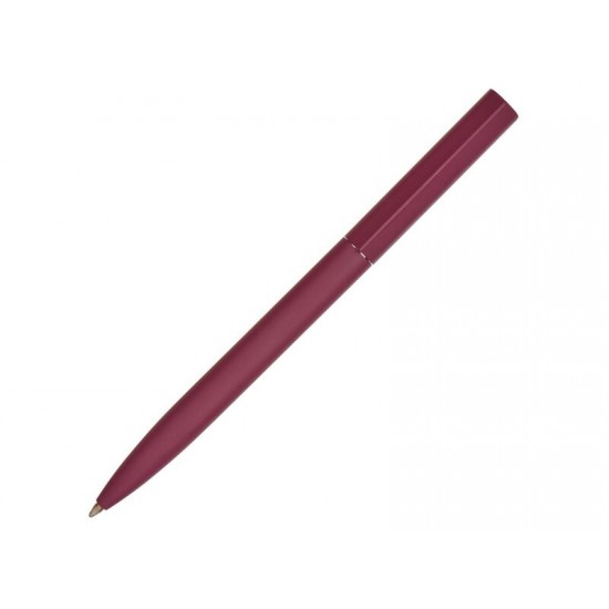 Шариковая металлическая ручка Minimalist софт-тач, бургунди