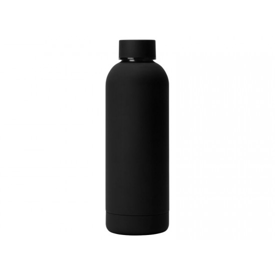 Вакуумная термобутылка Cask Waterline, soft touch, 500 мл, тубус, черный