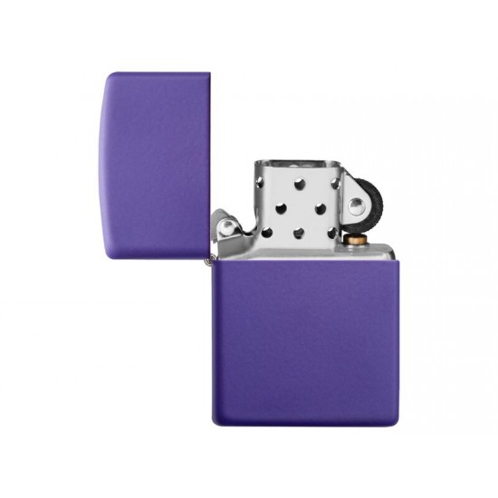 Зажигалка ZIPPO Classic с покрытием Purple Matte, латунь/сталь, фиолетовая, матовая, 38x13x57 мм