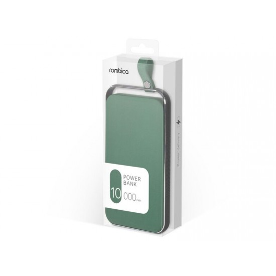 Внешний аккумулятор Rombica NEO Electron Green, 10000 мАч, зеленый (Р)