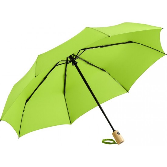 Зонт складной 5429 ÖkoBrella из бамбука, полуавтомат, лайм