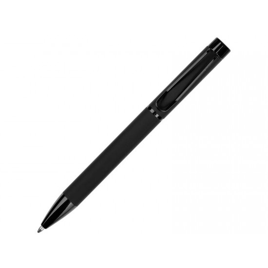 Металлическая шариковая ручка Black Lama, софт-тач, черный