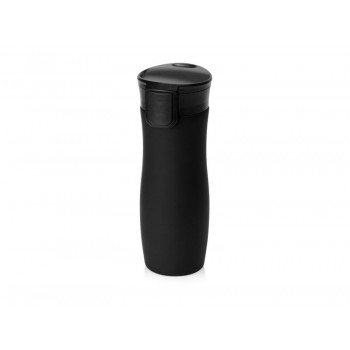 Вакуумная термокружка с кнопкой Streamline, Waterline, soft-touch, черный
