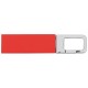 Флеш-карта USB 2.0 16 Gb с карабином Hook, красный/серебристый