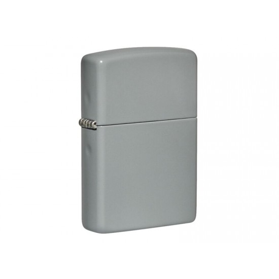 Зажигалка ZIPPO Classic с покрытием Flat Grey, латунь/сталь, серая, глянцевая, 38x13x57 мм