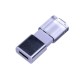 USB-флешка промо на 16 Гб прямоугольной формы, выдвижной механизм, белый