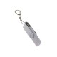 USB-флешка на 32 Гб 2 в 1 поворотный механизм, c дополнительным разъемом Type-C с одноцветным металлическим клипом, белый