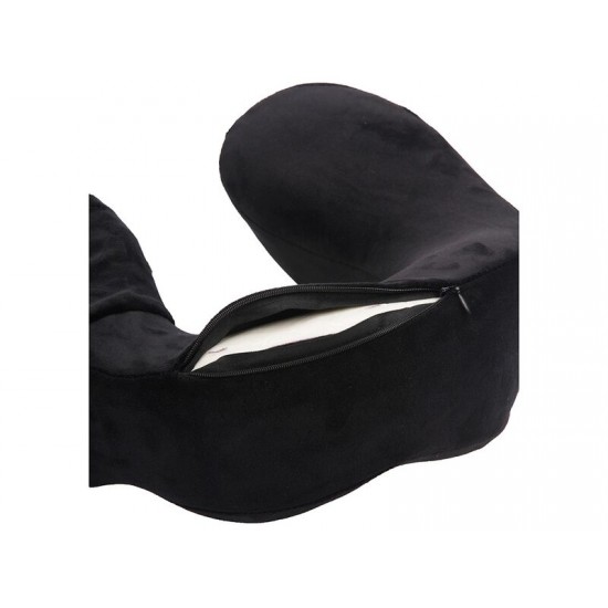 Подушка для путешествий с эффектом памяти Мемо Bluewinder Black