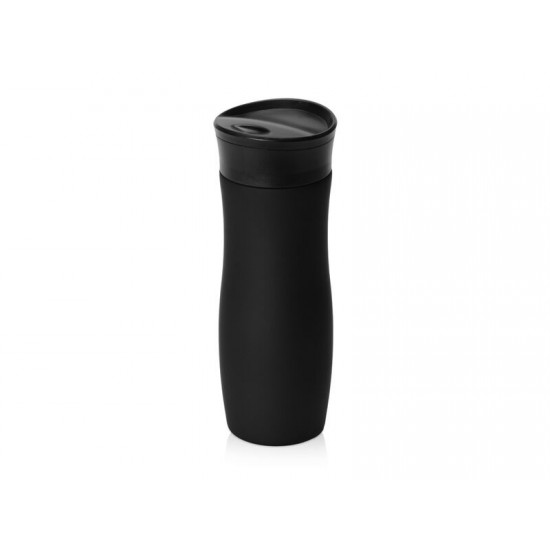 Вакуумная термокружка с кнопкой Streamline, Waterline, soft-touch, черный