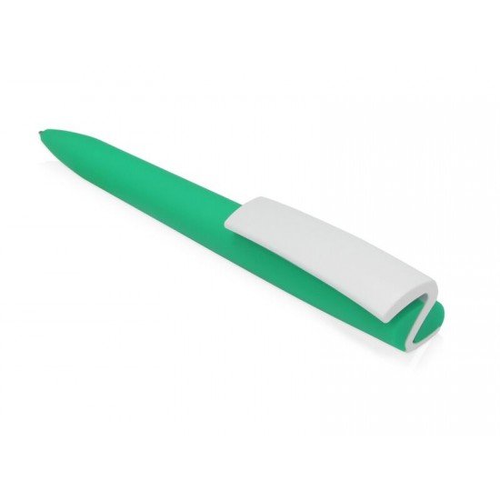 Ручка пластиковая soft-touch шариковая Zorro, мятный//белый