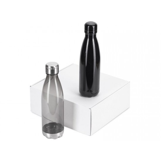 Подарочный набор из термобутылки и бутылки Bottle set, черный