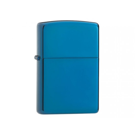 Зажигалка ZIPPO Classic с покрытием Sapphire™, латунь/сталь, синяя, глянцевая, 38x13x57 мм