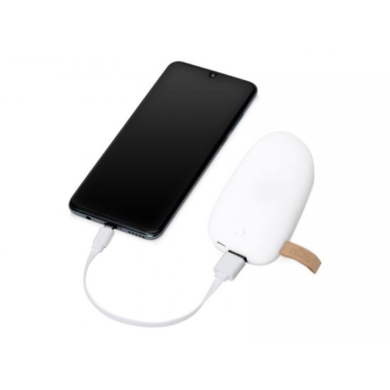 Универсальное зарядное устройство power bank в форме камня. 5200MAH. white
