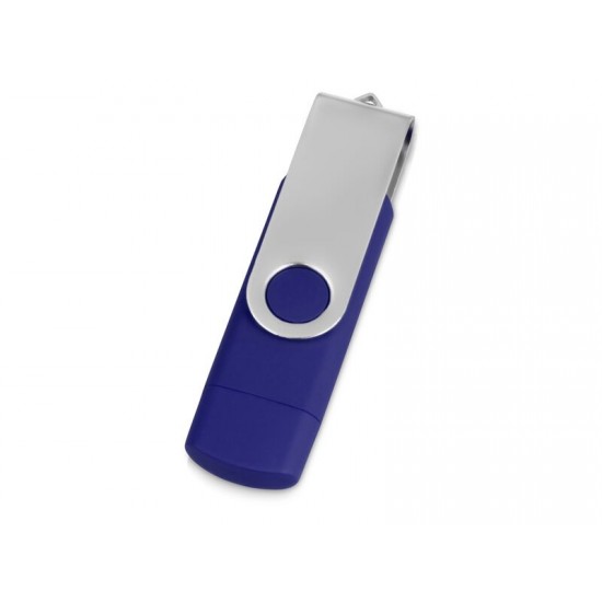 USB/micro USB-флешка 2.0 на 16 Гб Квебек OTG, синий