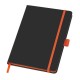 Блокнот ColorNote Black, твердая обложка A5, 80 листов, черный с оранжевым