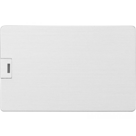 Флеш-карта USB 2.0 16 Gb в виде металлической карты Card Metal, серебристый