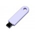 USB-флешка промо на 8 Гб прямоугольной формы, выдвижной механизм, белый