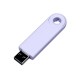 USB-флешка промо на 8 Гб прямоугольной формы, выдвижной механизм, белый