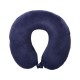 Подушка Basic из микрофибры с эффектом памяти U-shape, синий