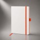 Блокнот ColorNote White, твердая обложка A5, 80 листов, белый и оранжевый
