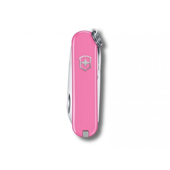 Нож-брелок VICTORINOX Classic SD Colors Cherry Blossom, 58 мм, 7 функций, розовый